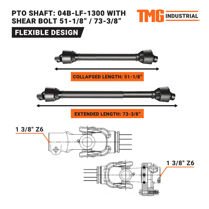 TMG Industrial 48” Hydraulic Assist Post Hole Digger, 12” Auger, Category 1 & 2, PTO Shaft Included, TMG-TPD12