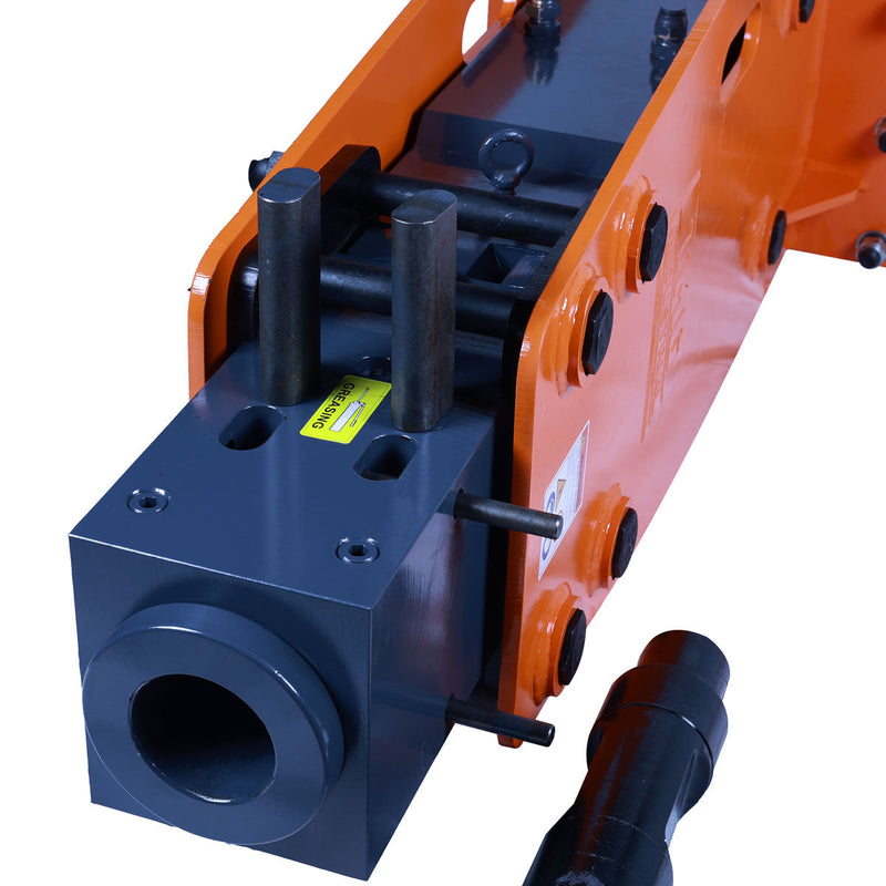 TMG-HB150Q 10 to 15 Ton Q/C Excavator Hydraulic Hammer Breaker, 4'' (100mm) Moil Point Chisel, 1960 Joules Impact Energy, 400-700BPM