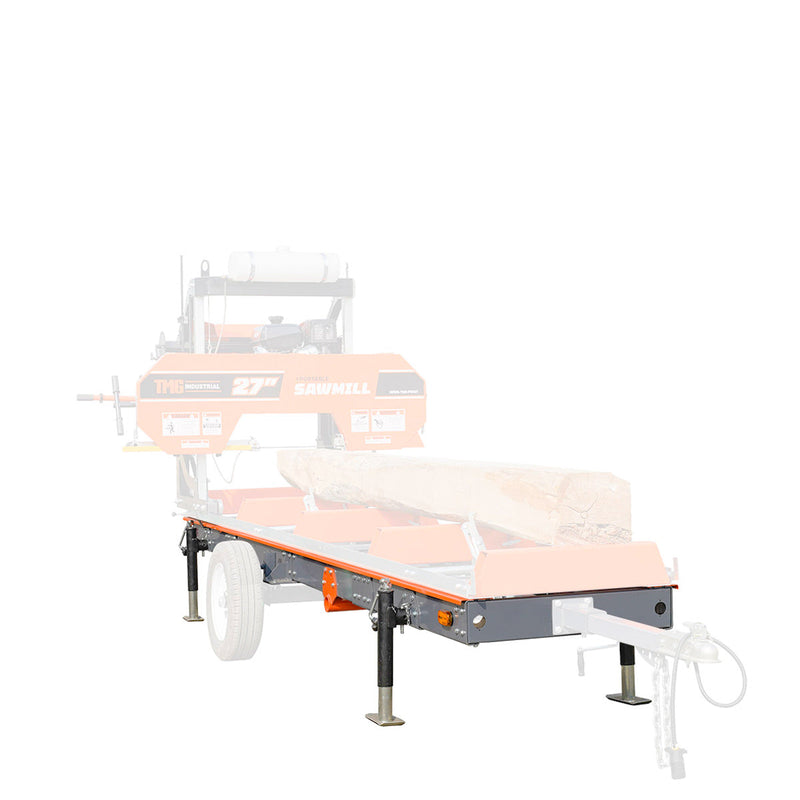 TMG Industrial Primary Sub-Frame for Sawmill Trailer PSM27, 4400-lb Capacity, Leveling Jacks, Anti-Tipping Rail Guard, TMG-PSM27-Sframe