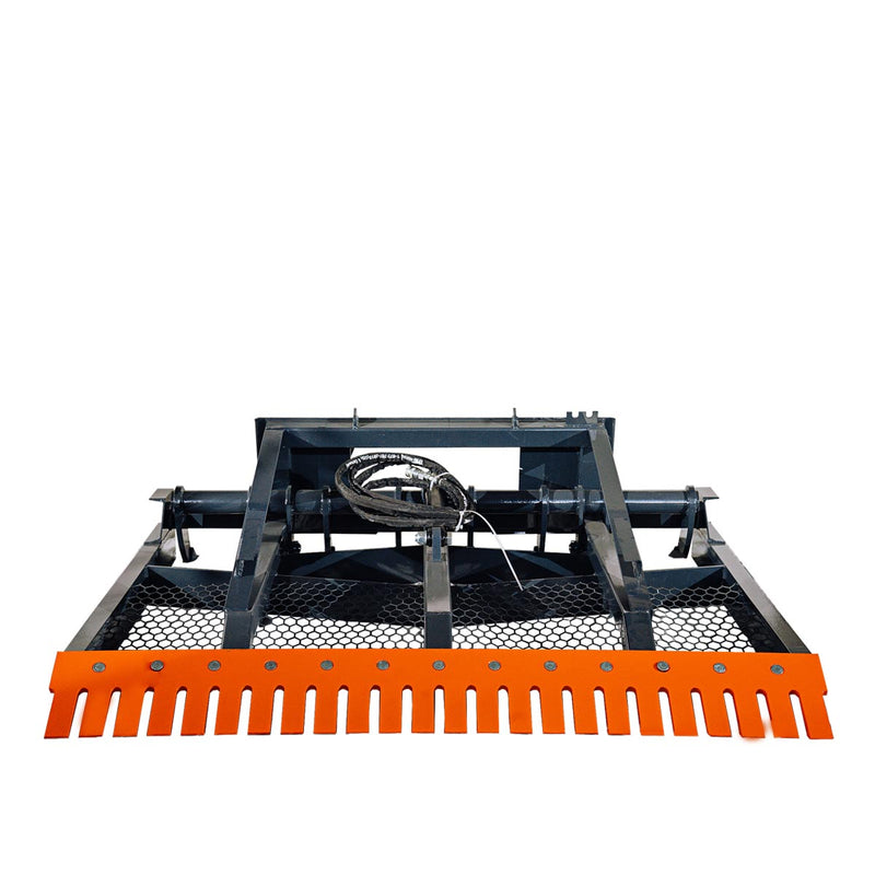 TMG Industrial 72” Skid Steer Hydraulic Land Planer Scarifier, Adjustable Ripper Teeth, Reversible Planer Comb, Grading, Spreading & Leveling, TMG-SLP75