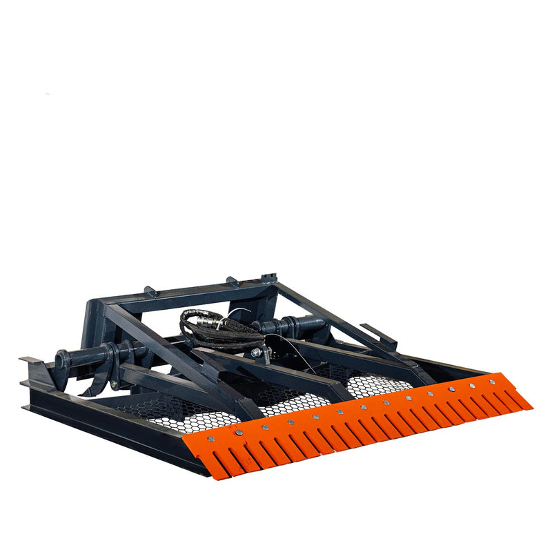 TMG Industrial 72” Skid Steer Hydraulic Land Planer Scarifier, Adjustable Ripper Teeth, Reversible Planer Comb, Grading, Spreading & Leveling, TMG-SLP75