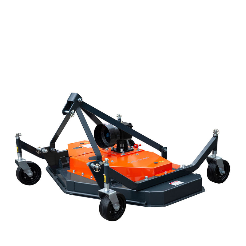 TMG Industrial 60” Tow-Behind 3-Point Hitch Finish Mower, 20-40 HP Compact Tractor, PTO Drive Shaft Included, TMG-TFN60