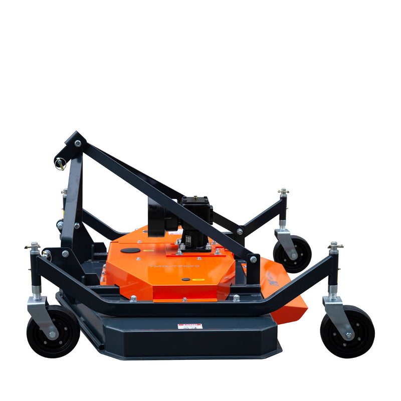 TMG Industrial 72” Tow-Behind 3-Point Hitch Finish Mower, 30-50 HP Compact Tractor, PTO Drive Shaft Included, TMG-TFN72