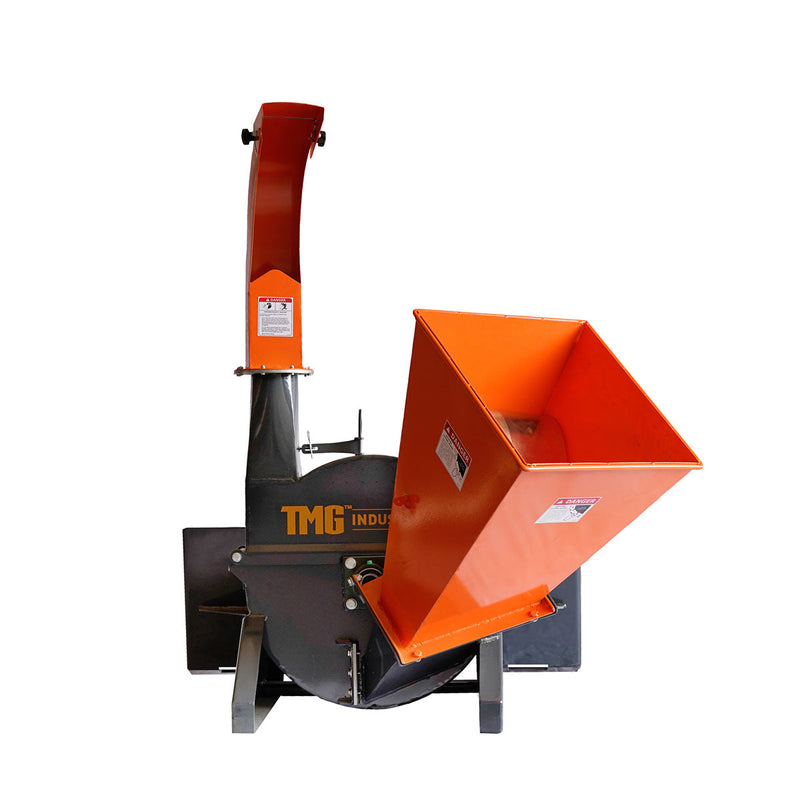 TMG Industrial 4” Skid Steer Wood Chipper, Gravity-Fed, Universal Skid Steer Mount, TMG-WC42S